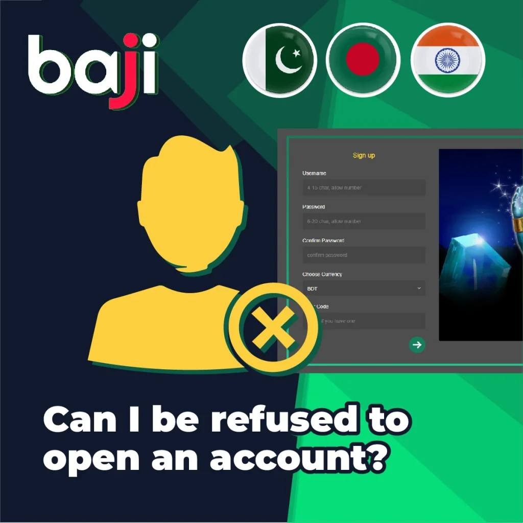 Case that user is refused to create an account